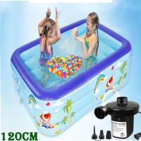 120 CM Inflatable Swimming Pool with pumber and 50 pcs Ball